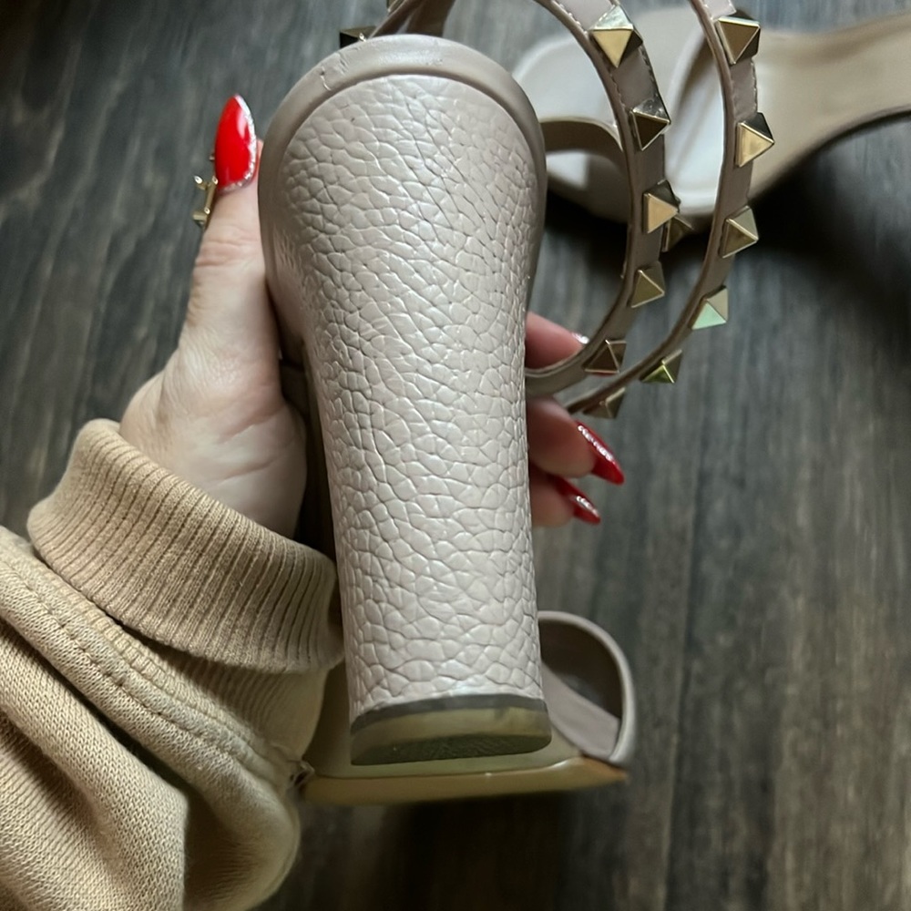 Valentino Beige Studded Heels - image 7
